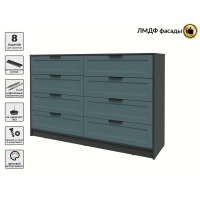 Kомод Тренд КТ-К157 (Антрацит ЛДСП/ Верде ЛМДФ) Ш1565 В1020 Г451